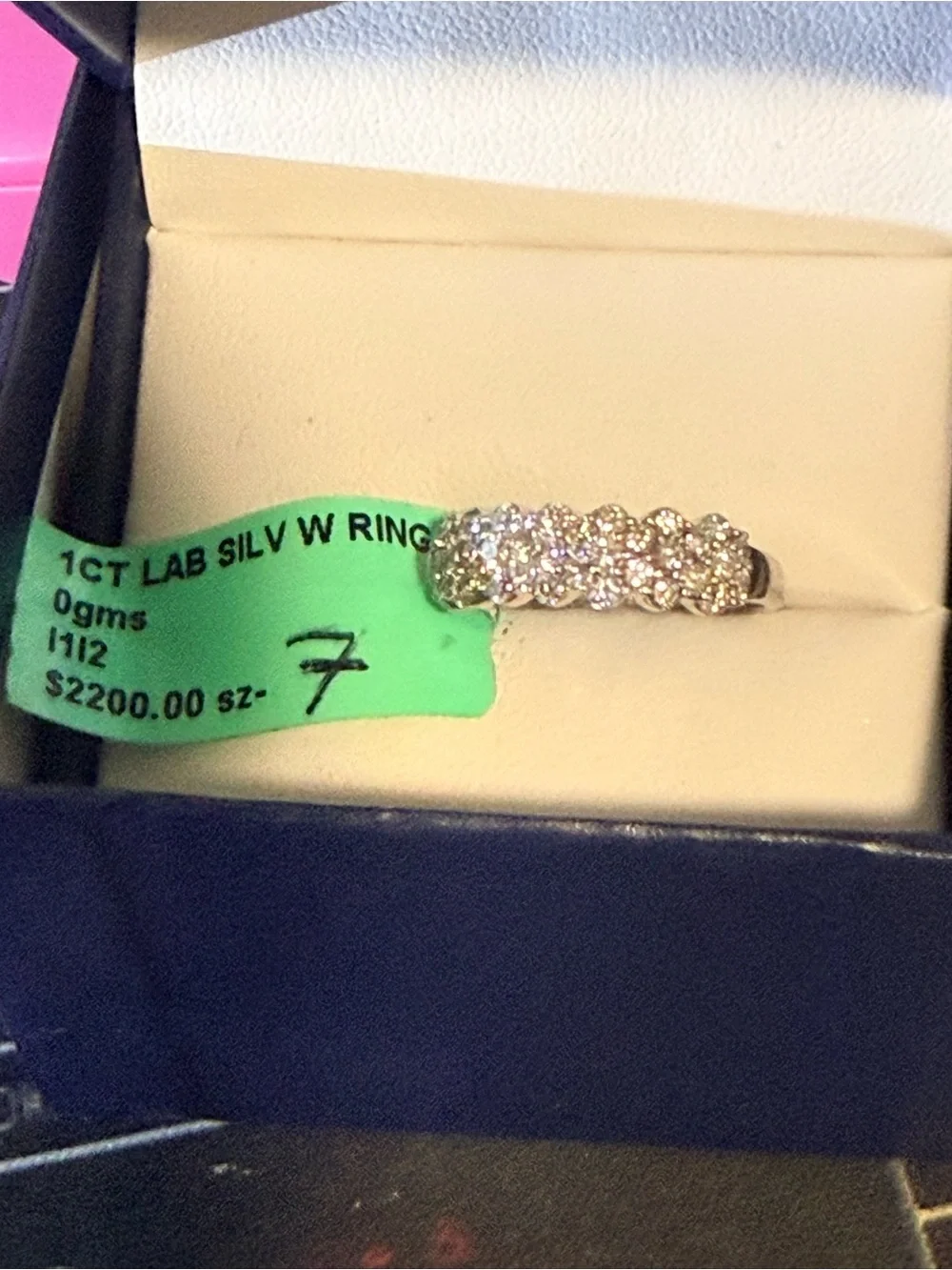 1 CT Lab-Grown Diamond Sterling Silver Cluster Ring – Size 7